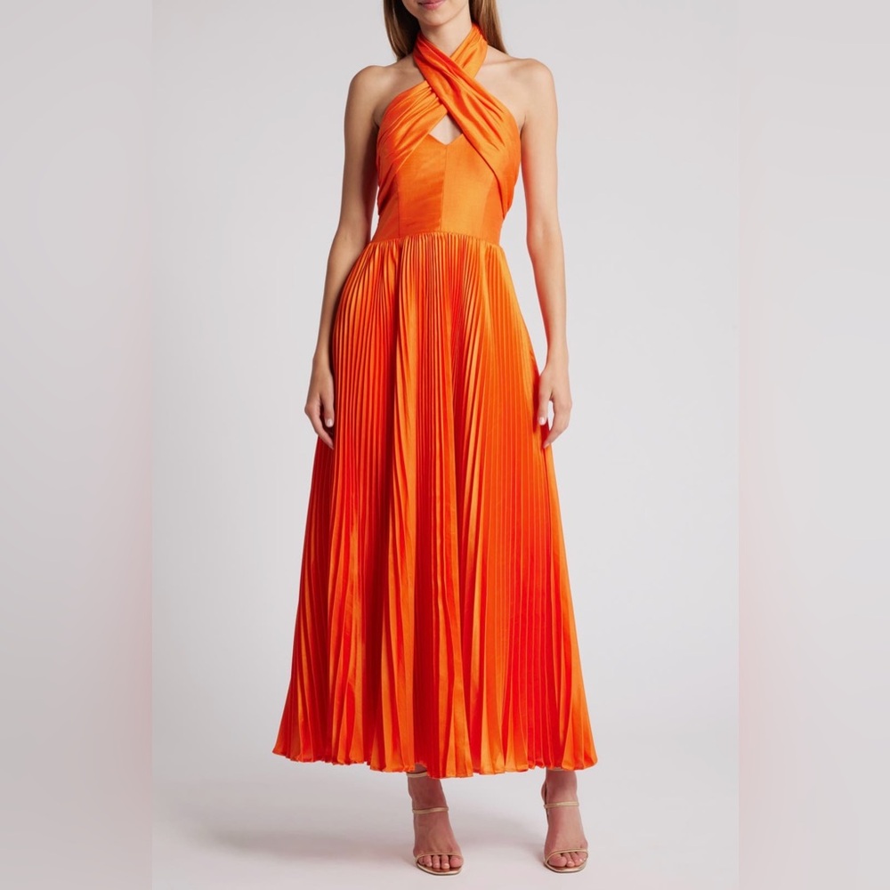 Hutch Pleated Halter Gown (S)